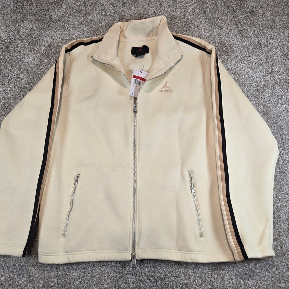 Jordan x A Ma Maniére Track Jacket Sail Burgundy DX5651-113 Mens Large NWT